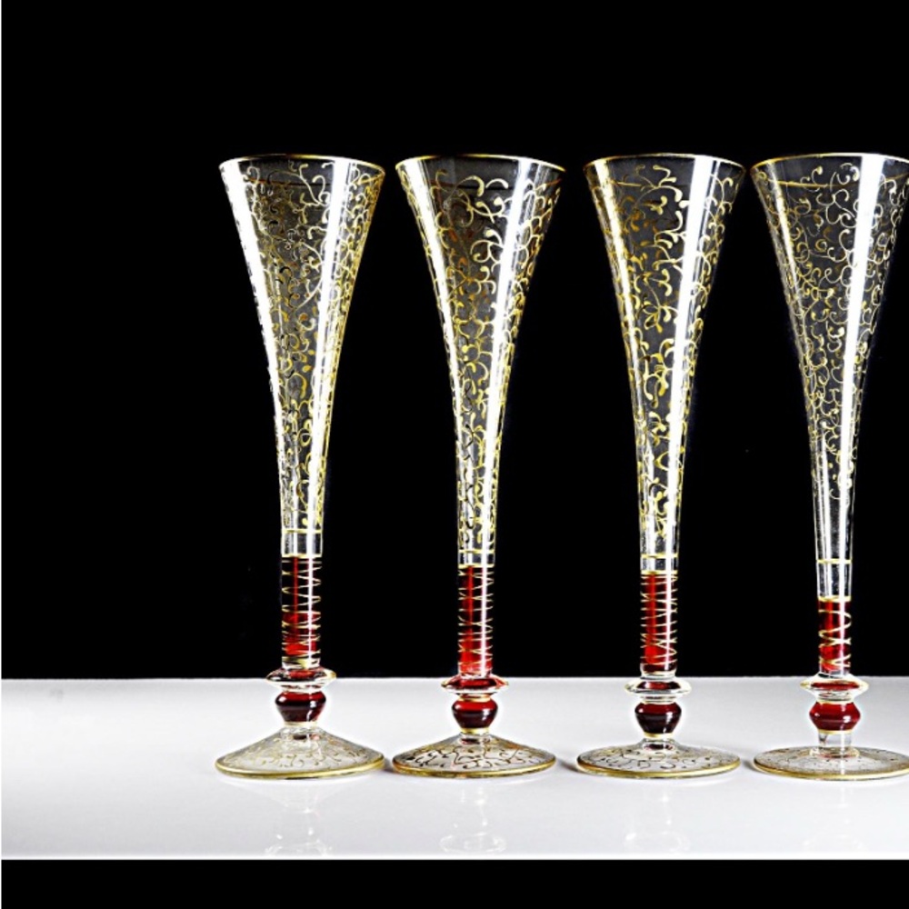 Vintage Pier 1 Rioja Champagne set of 6 10” tall